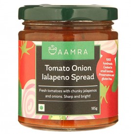 Aamra Tomato Onion Jalapeno Spread  Glass Jar  185 grams